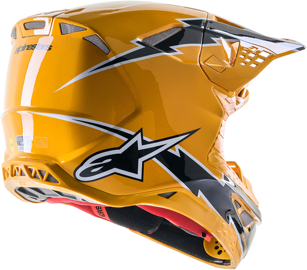 Alpinestars SM-10 Yellow krossikiiver back - MxStar