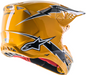 Alpinestars SM-10 Yellow krossikiiver back - MxStar