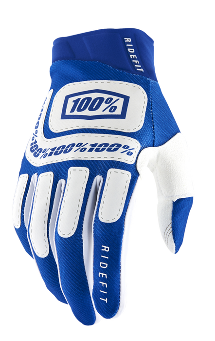 100% Ridefit White/Blue - MxStar