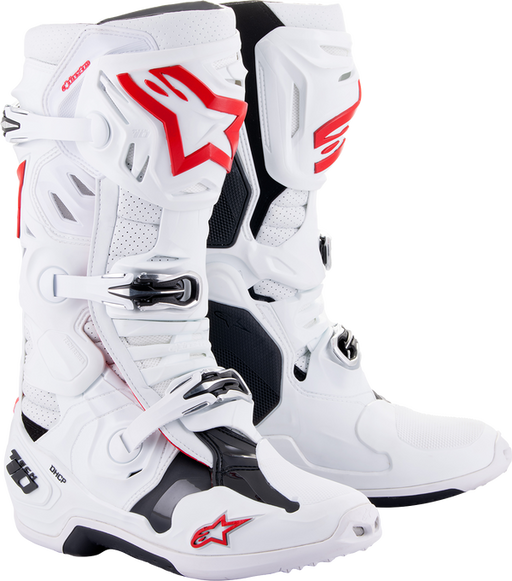 Alpinestars Tech 10 Supervented White/Red krossisaapad - MxStar