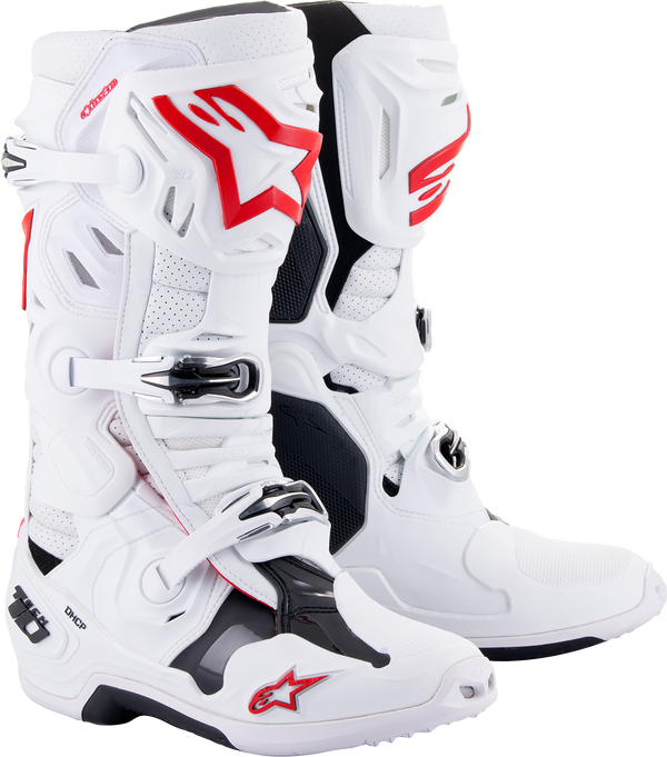 Alpinestars Tech 10 Supervented White/Red krossisaapad - MxStar