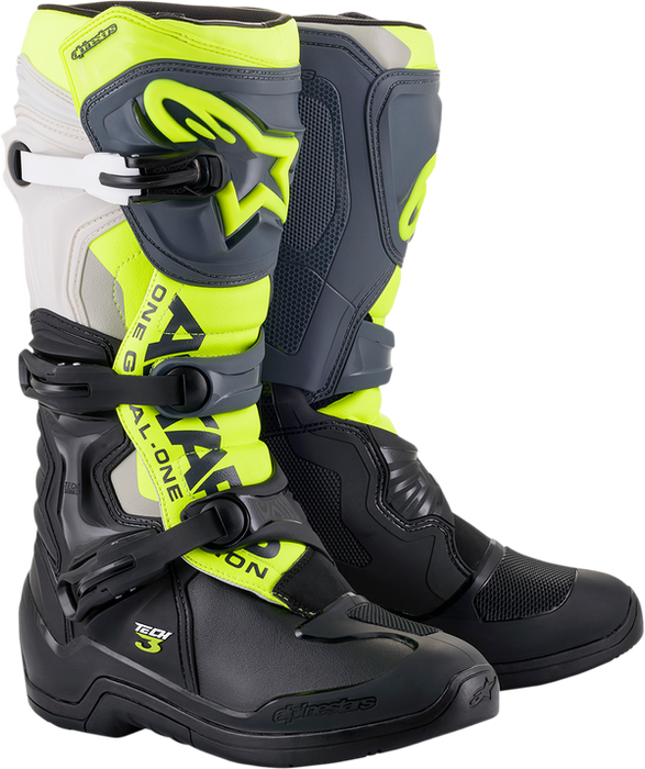 Alpinestars Tech 3 Yellow/Black/Gray - MxStar