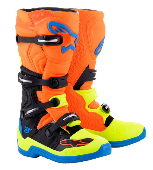 Alpinestars Tech 5 Black/Orange/Yellow - MxStar