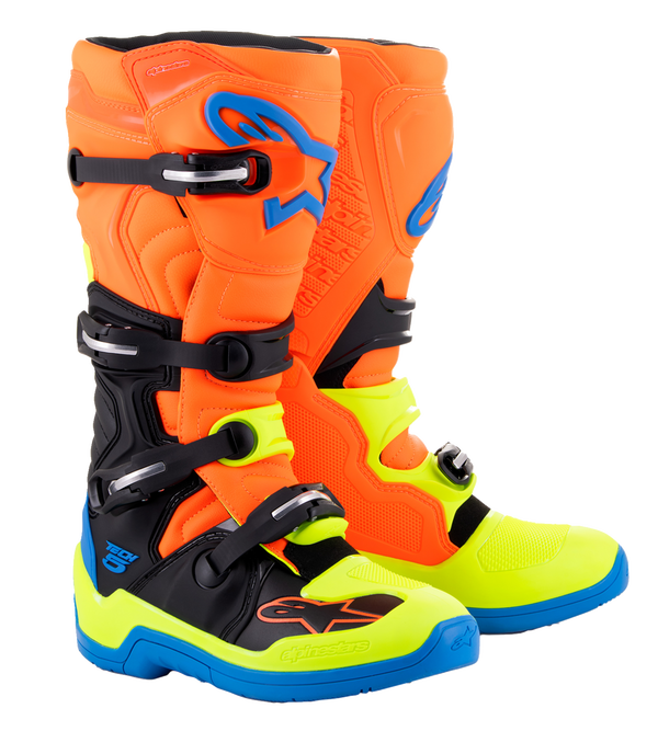 Alpinestars Tech 5 Black/Orange/Yellow - MxStar