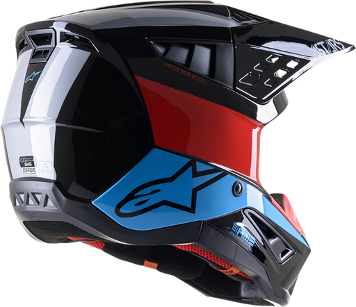 Alpinestars Supertech M5 Bond Black/Cyan/Red back - MxStar