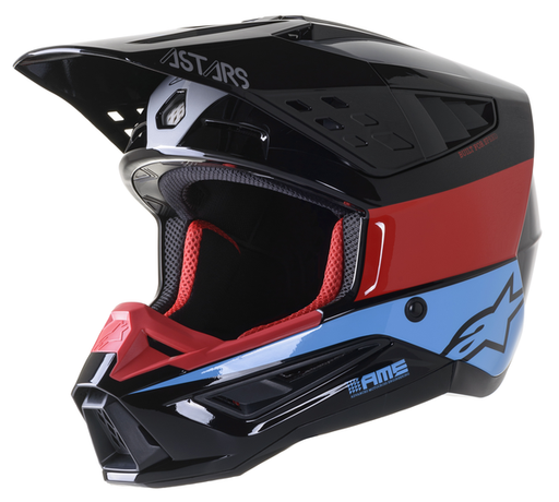 Alpinestars Supertech M5 Bond Black/Cyan/Red front - MxStar