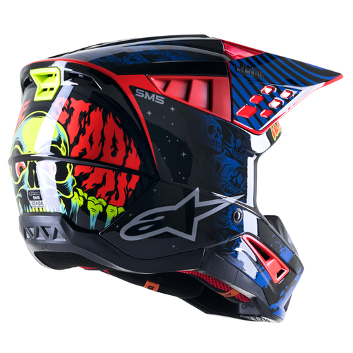 Alpinestars Supertech M5 Solar Flare Blue/Red back - MxStar