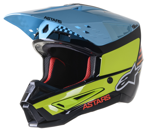 Alpinestars Supertech M5 Speed Blue/Yellow front - MxStar