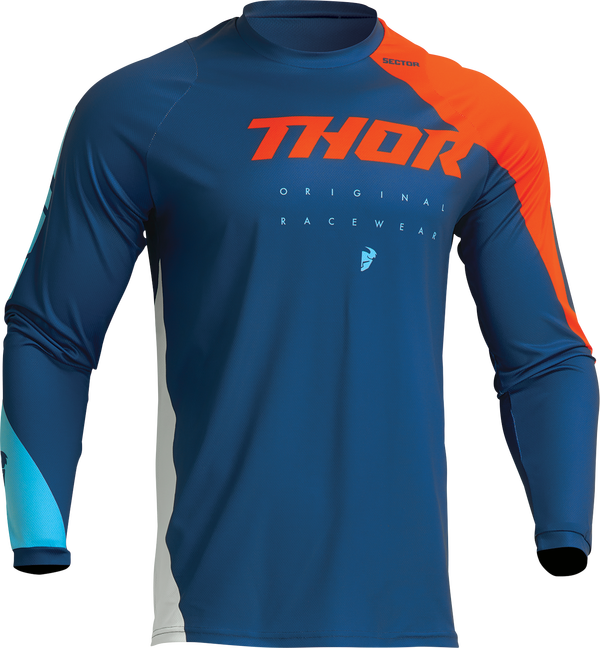 Thor Sector Edge Orange/Navy krossisärk front - MxStar